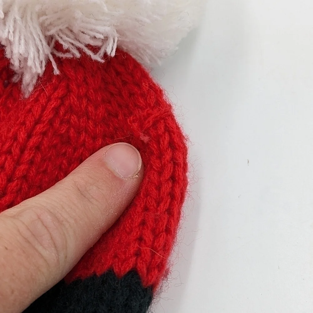 Little Me Santa Claus Christmas Knit Hat Footies Set 0-12m
